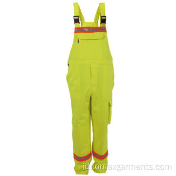 FR Bib Pants dengan Pita Reflektif Oranye-perak